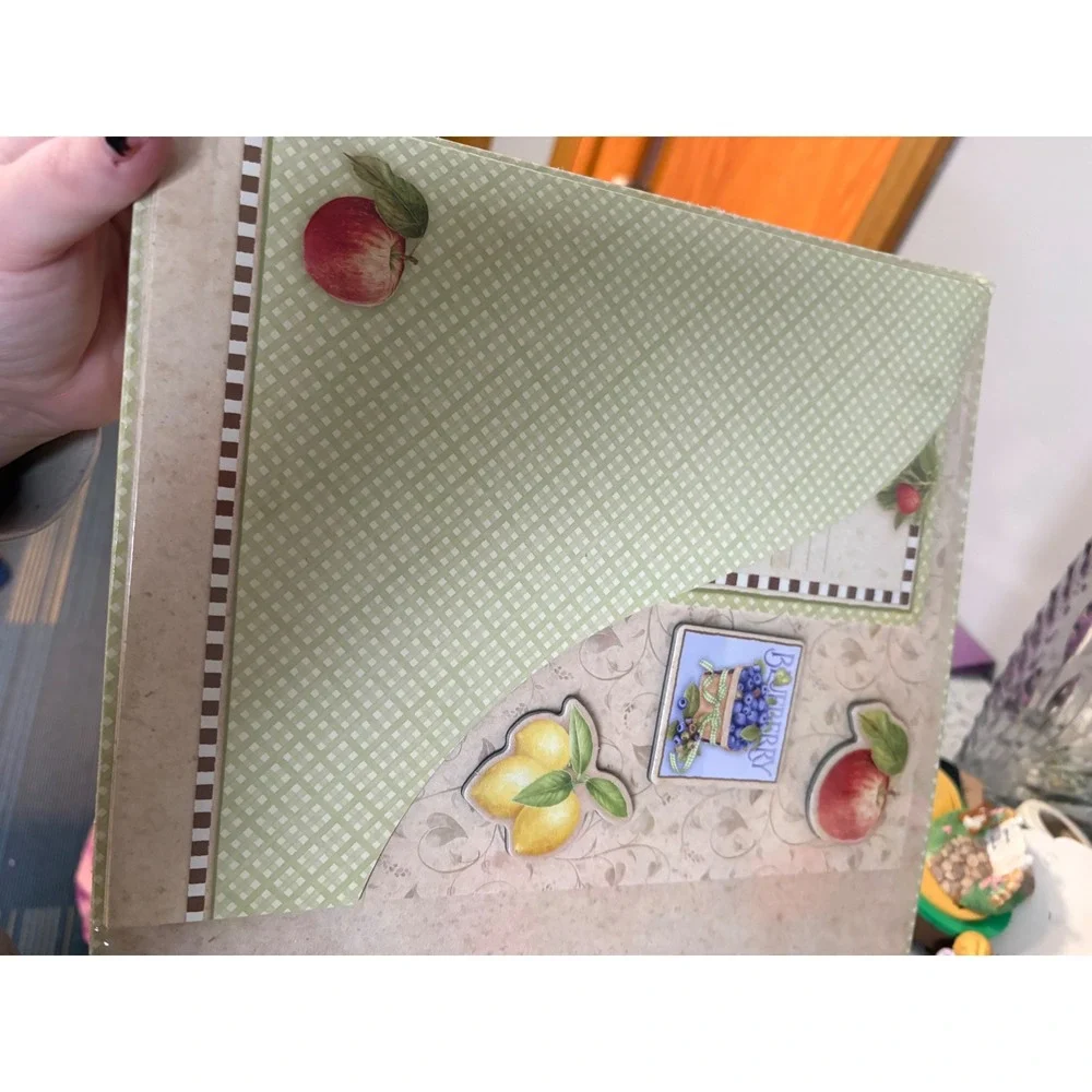 VTG Recipe Binder Keeper Organizer Cookbook Storage Kitchen Recipes Stickers